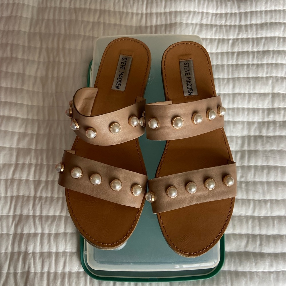 STEVE MADDEN Jole pearl slide sandals
